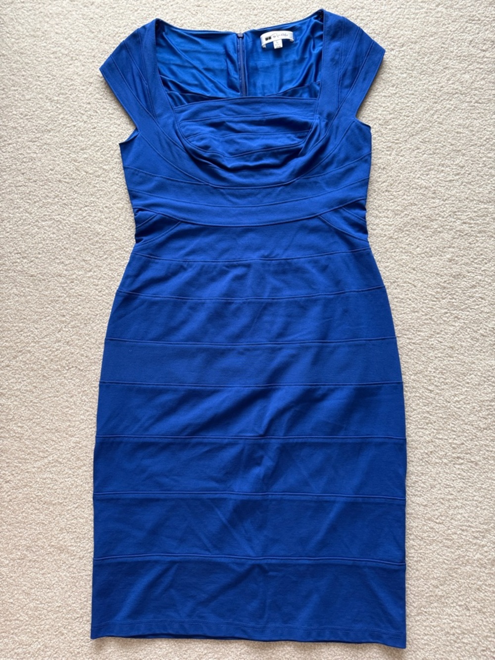 by Tadashi Royal Blue Bandage Bodycon Dress Size L